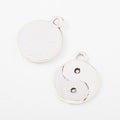 Round Yin Yang Charm Metal Jewelry Making Pieces In 1 Finish view 3
