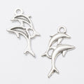 Double Dolphin Metal Charm In 6 Finish Options for Jewelry Making view 8