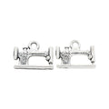 Vintage Sewing Machine Metal Charms in Two Antique Finishes view 6