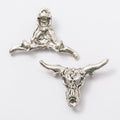Longhorn Bull Skull Multi Loop Connector in Two Antique Finishes view 6