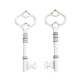 Heart Top Skeleton Key Charm Pendants in Four Finishes view 8