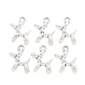 Balloon Dog Metal Charm in Textured Metal for Jewelry Making view 6