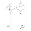 Ornate Skeleton Key Metal Charm in Four Pictured Finishes view 9