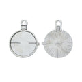Sunburst Round Cabochon Pendant Settings in Five Size Finishes view 10