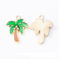 Tropical Palm Tree And Cactus Enamel Metal Charms Jewelry Findings view 7