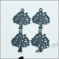 Black Openwork Tree Pendant Charm with Smooth Coating view 4