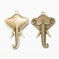 Ornate Elephant Head Charm Alloy Jewelry Making Component in 4 Finish Options view 6