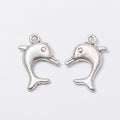 Antique Bronze and Silver Jumping Dolphin Charms for Crafts view 6