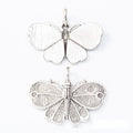 Detailed Butterfly Metal Charm in 2 Distinct Finishes for Jewelry Making view 6