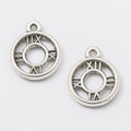 Round Roman Numeral Clock Face Metal Charms Jewelry Making Pendants view 6