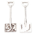 Square Shovel Pendant Charm in Two Antique Finishes view 7