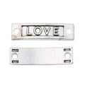 Love Curved Two Loop Connector in Two Antique Finishes view 6