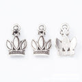 Open Crown Metal Charms in 2 Pictured Finishes for Jewelry Crafts view 7