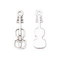 Miniature Guitar Metal Charm Pendant in Four Finishes view 9