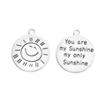 Sunshine Smiley Double Sided Round Charms in Four Finishes view 9