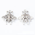 Detailed Bee Charm Alloy Jewelry Making Component in 6 Finish Options view 11