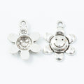 Smiling Sunflower Charm in 2 Metal Finishes for Jewelry Making view 6