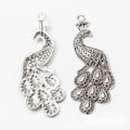 Ornate Peacock Charm Metal Jewelry Making Component view 7