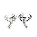 Detailed Lobster Charm in Antique Silver for Jewelry Making view 3