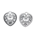 Vintage Filigree Heart Link in 7 Finishes for DIY Jewelry Making view 12