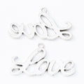 Script Love Word Metal Charm Pendant Jewelry Making Component view 9