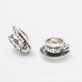 Coffee Cup and Saucer Metal Pendant Charms in 4 Distinct Finishes view 9
