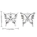 Antique Silver Flowing Openwork Butterfly Charm Pendant view 3