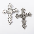 Vintage Ornate Cross Charm in 2 Finishes for DIY Jewelry Making view 6