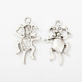 Playful Long-Eared Dog Metal Charm in Antique Silver Finish view 3