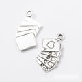 Playing Card Fan Charm in 2 Metal Finishes for Jewelry Making view 5