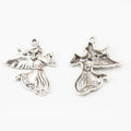 Flowing Angel Metal Charms in Two Antique Color Finishes view 6