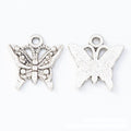 Antique Beaded Butterfly Metal Charm, Two Finishes view 6