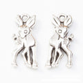 Standing Fawn Charm Metal Jewelry Making Component view 6