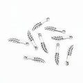 Slender Feather Charm In 2 Metal Finishes For Jewelry Making view 6