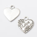 Love Heart Metal Charm 2 Finish Options Craft Supply view 6