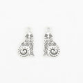 Filigree Sitting Cat Charm in 2 Metal Finishes for Jewelry Making view 6