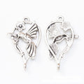 Fairy In Heart Frame Metal Charm In 2 Finish Options view 5