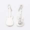 Electric Guitar-Shaped Metal Charm Pendants in 4 Finishes view 9