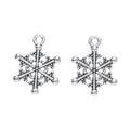 Beaded Tip Snowflake Charms in Four Vintage Metal Finishes view 9