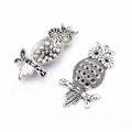 Pineapple Body Owl Metal Charms in Two Antique Finishes view 6