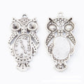 Antique Metal Owl Clock Charm Pendant With Textured Detail, 2 Finishes view 5
