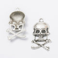 Helmet Skull and Crossbones Charms in Two Finishes view 6