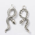 Coiled Snake Charm Textured Metal Pendant in Two Finishes view 5