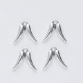 Smooth Angel Wing Charm In 1 Metal Finish For Jewelry Making view 3