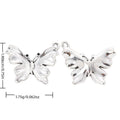Raised Butterfly Alloy Charm in Antique Silver Finish view 3