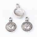 Round Clock Face Metal Charm Pendants in 2 Finishes view 6