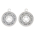 Star Wish Success Round Metal Charm in 4 Finishes for Jewelry Making view 9