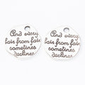 Round Engraved Quote Tag Charm in Multiple Metal Finishes for Jewelry Making view 8