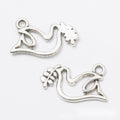 Openwork Dove Charm in Multiple Metal Finishes for Jewelry Making view 7