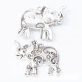 Floral Swirl Elephant Metal Charm Pendant For Jewelry Making view 7